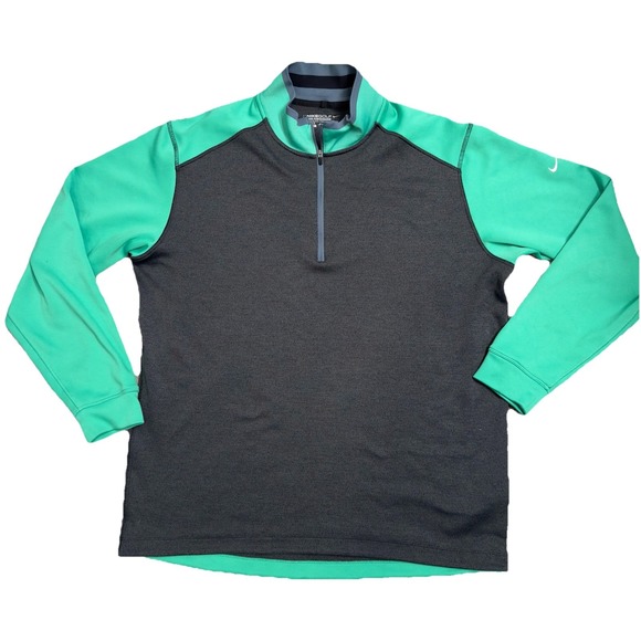 Nike Golf Tour Performance Dri-Fit Fleece 1/4 Zip Top Mens Extra Large XL Green - Picture 1 of 8